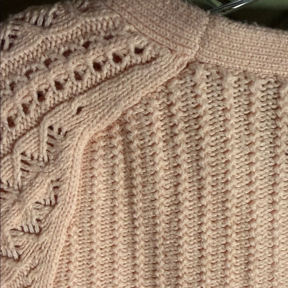 LOFT Women's Pink Textured Sweater - Picture 8 of 9